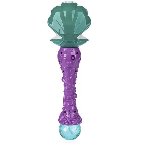 Disney Parks Little Mermaid Ariel Clamshell Bubble Light Up Wand Brand N… - Picture 2 of 3